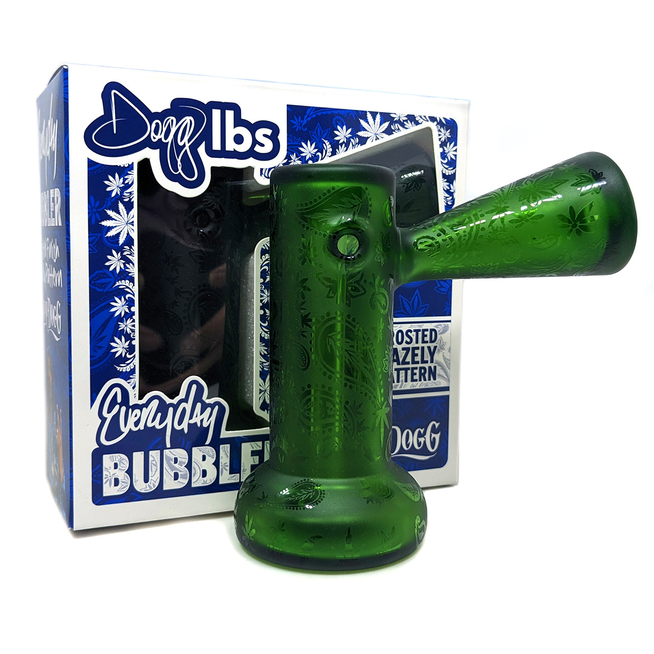 Dogg Lbs (Hand Pipe) DLHP0026-0029 4.5" Frosted Hazely Bubbler - Image 2