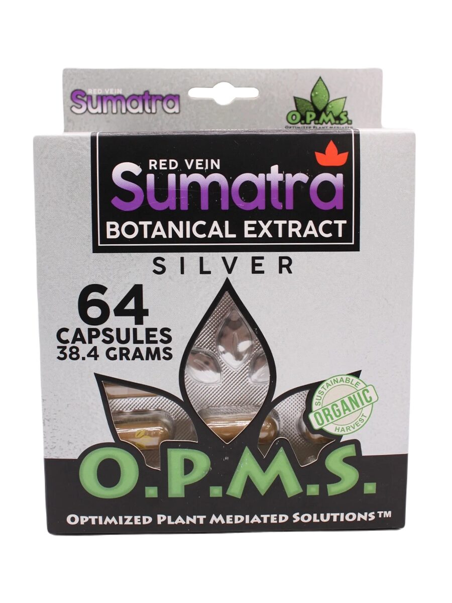 OPMS Kratom Silver Blister Capsules - 38.4g 64ct Bag