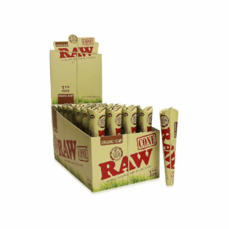 Raw Organic Hemp Cones 1-1/4 in 6-Sheet Booklet - 24-Booklet Display