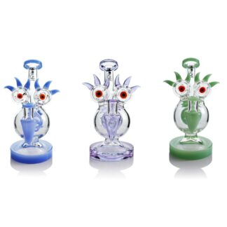 Lookah - Dab Rig 8” Mini Sparkling Red Eyes Alien Water Pipe - WPC2031