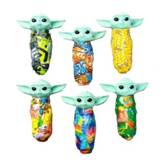 Non branded - Hand Pipe- 5-Pack SHP13 Baby Yoda Design Silicone Hand Pipe - SAS