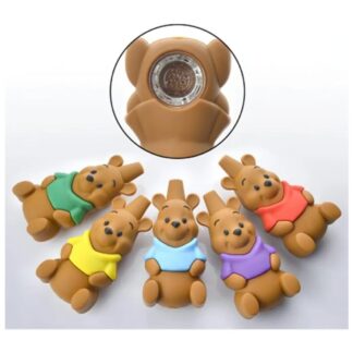 Non branded - Hand Pipe- 5-Pack SHP36 Brown Bear Silicone Hand Pipe - SAS