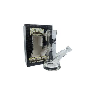 Death Row Records (Water Pipe) DRWP0009 Mini Beaker 8" 7mm Thick Glass with 14mm Bowl