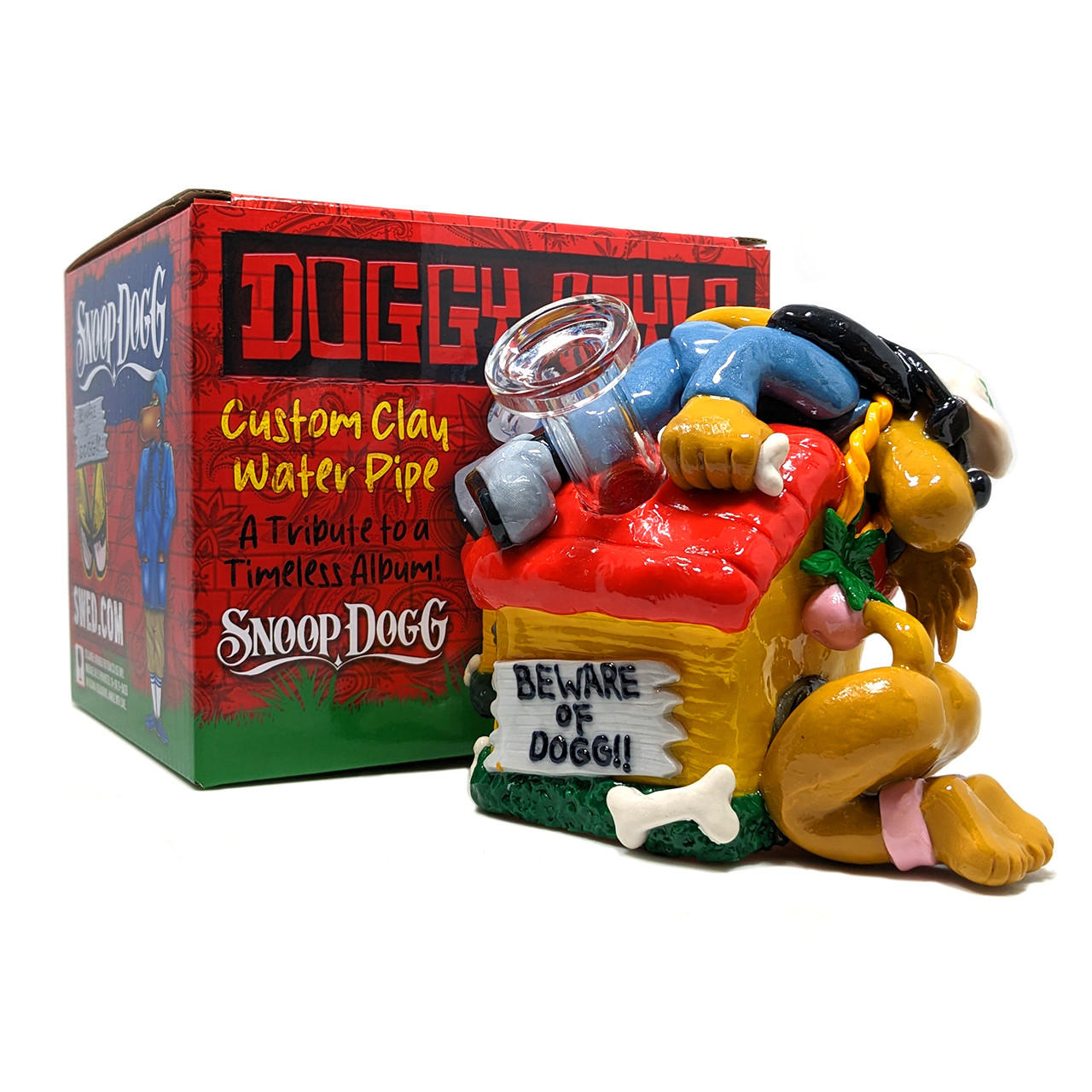 Dogg Lbs (Water Pipe) DRWP0015 5" Doggystyle Dogg House Clay with 14mm Banger