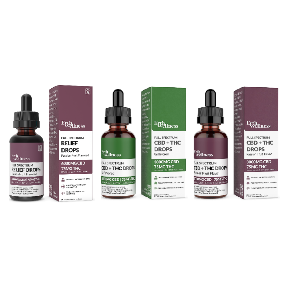 ERTH (CBD)(Tincture)(3000mg 30mL) Full Spectrum CBD + THC Relief Drops