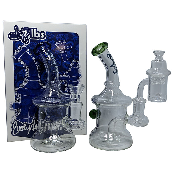Dogg Lbs (Water Pipe) DLWP0029-0030 Everyday 6.5" Mini Rig Hydrant Box Set with Banger & Carb Cap