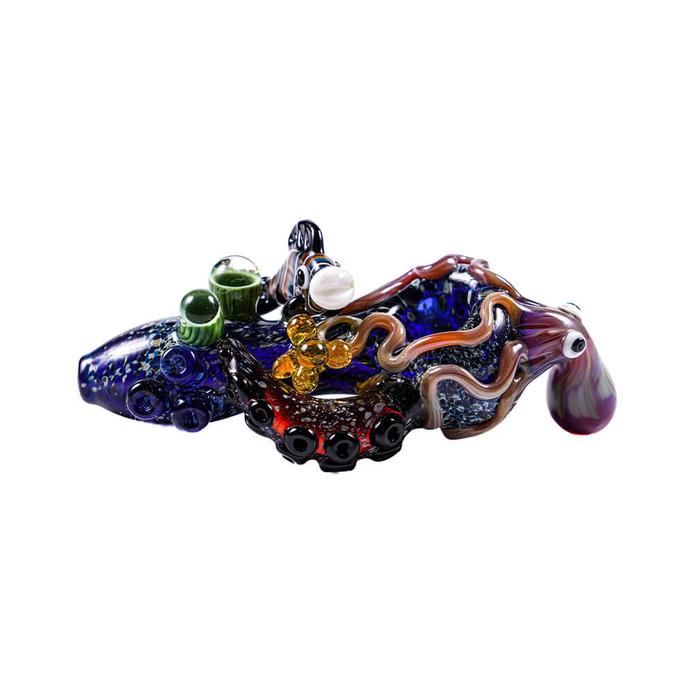 MKGlass MKH18 Sealife Octopus Premium Glass Hand-Pipe - Image 5