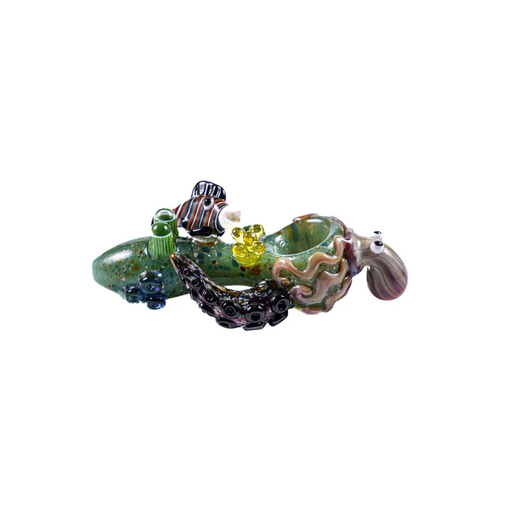 MKGlass MKH18 Sealife Octopus Premium Glass Hand-Pipe - Image 3