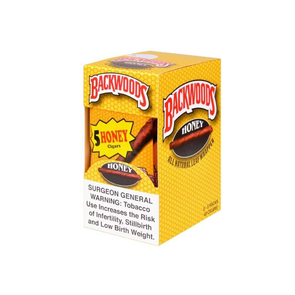 Backwoods Natural Leaf Wrapped Cigars 5-Pack - 8pc Display - Image 3