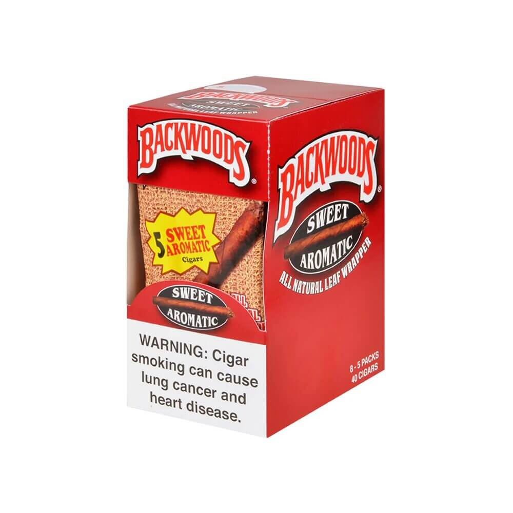 Backwoods Natural Leaf Wrapped Cigars 5-Pack - 8pc Display - Image 4