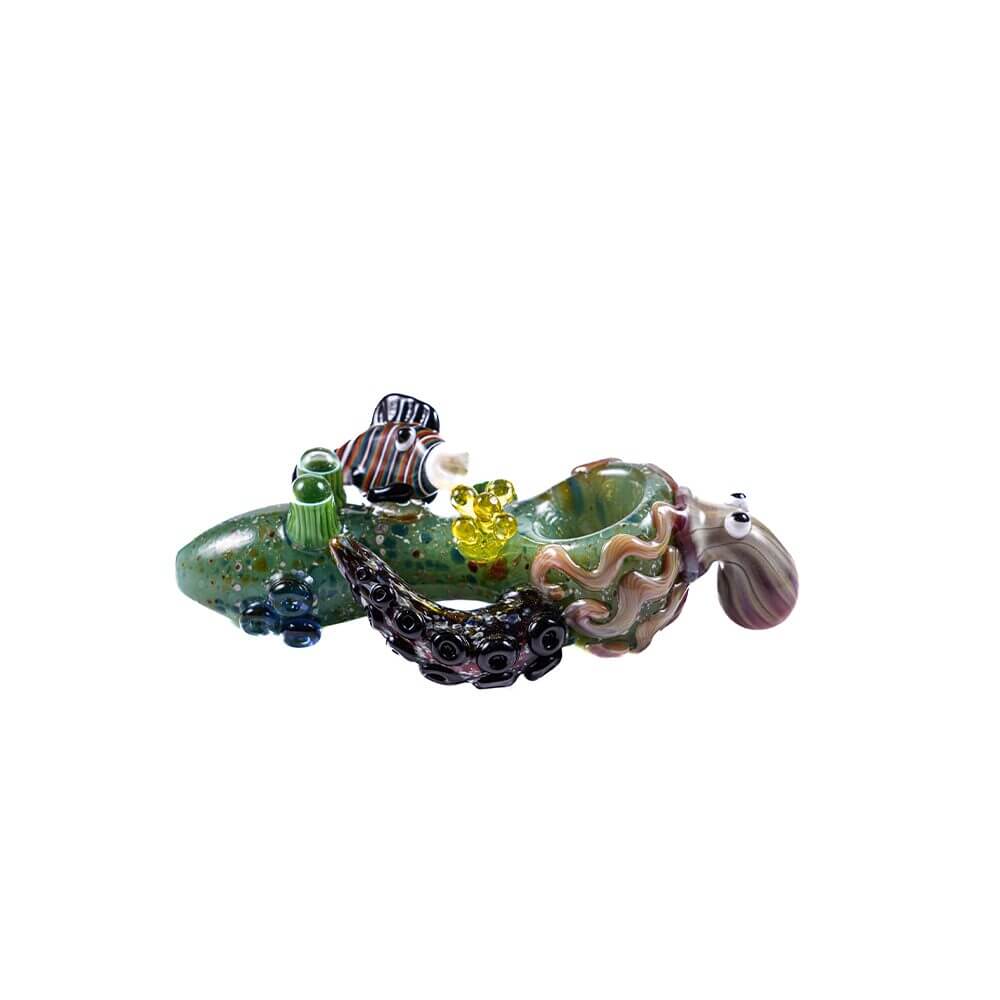 MKGlass MKH18 Sealife Octopus Premium Glass Hand-Pipe - Image 4