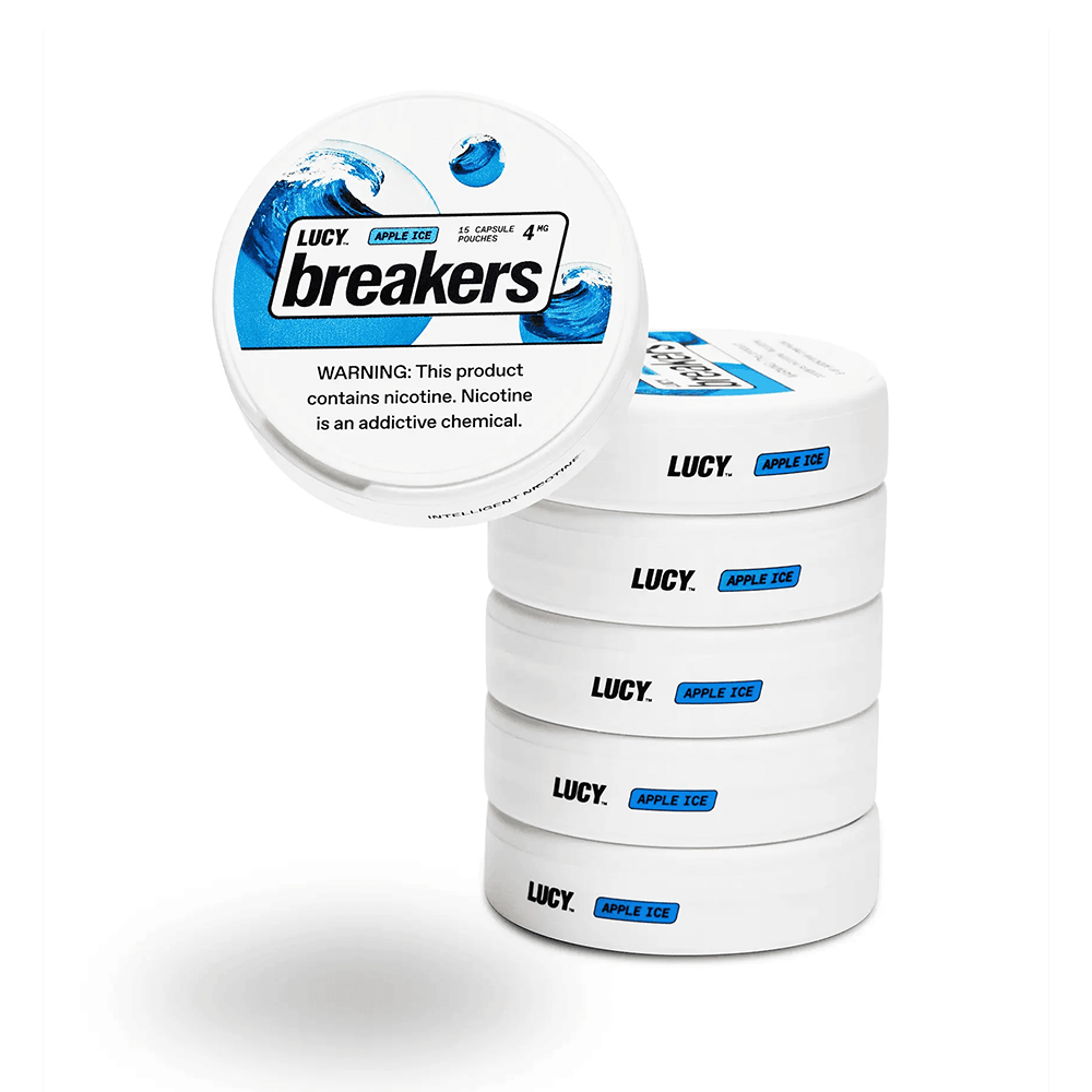 Lucy Breakers Nicotine Capsule Pouches - 15ct Can- 5-Can Pack