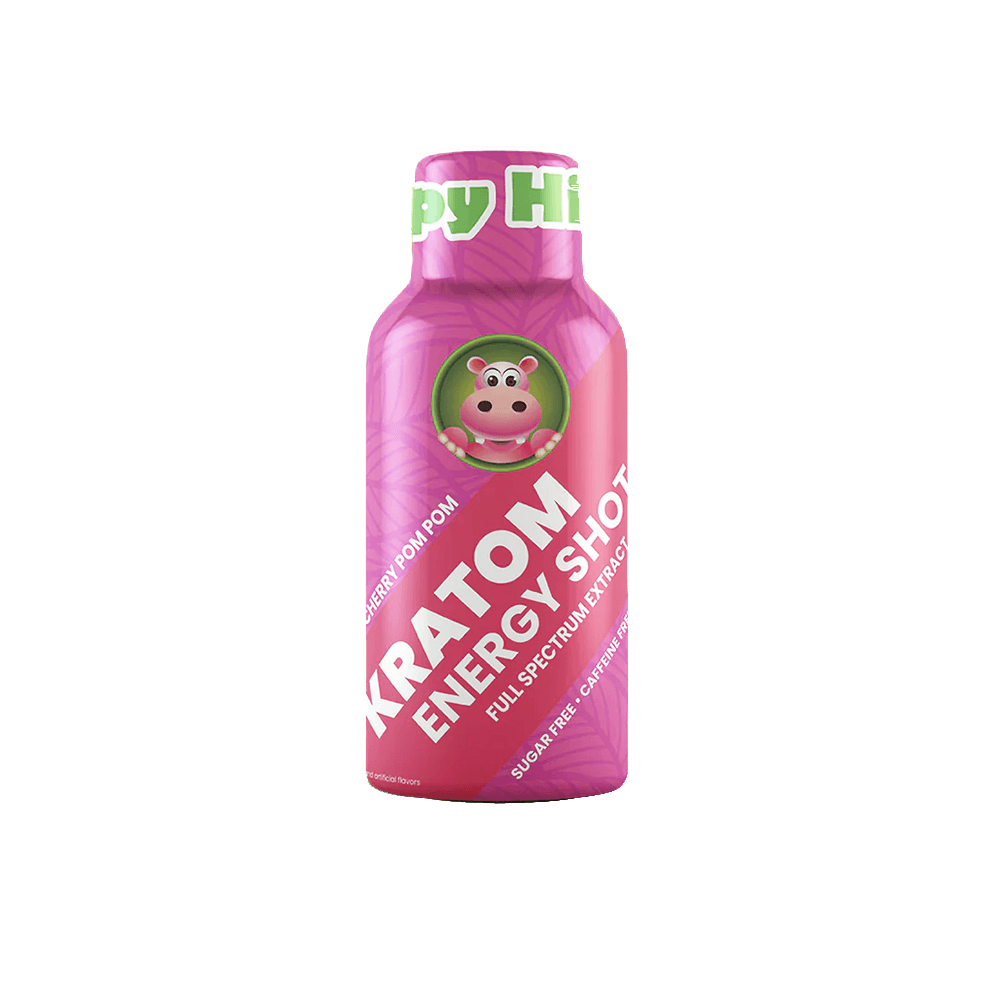 Happy Hippo Kratom Energy Liquid Shots 50mg 59mL Bottle - 12pc Display - Image 4