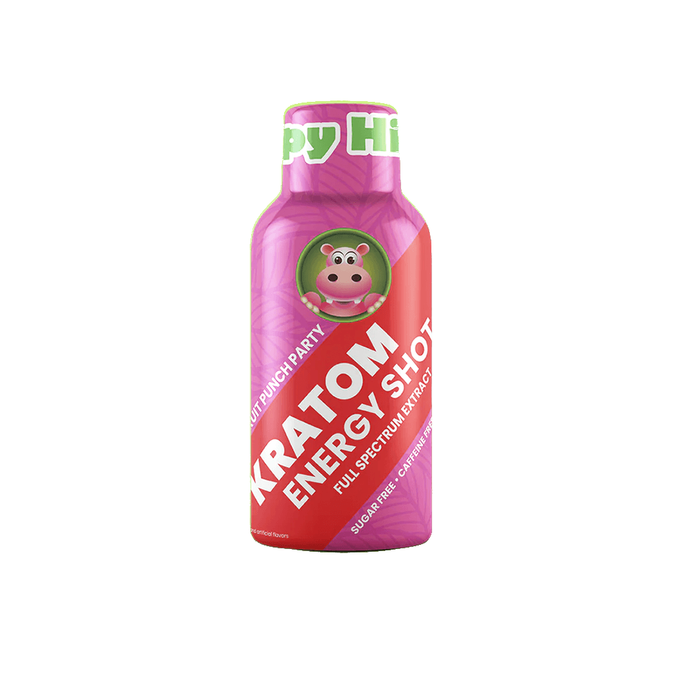 Happy Hippo Kratom Energy Liquid Shots 50mg 59mL Bottle - 12pc Display - Image 5