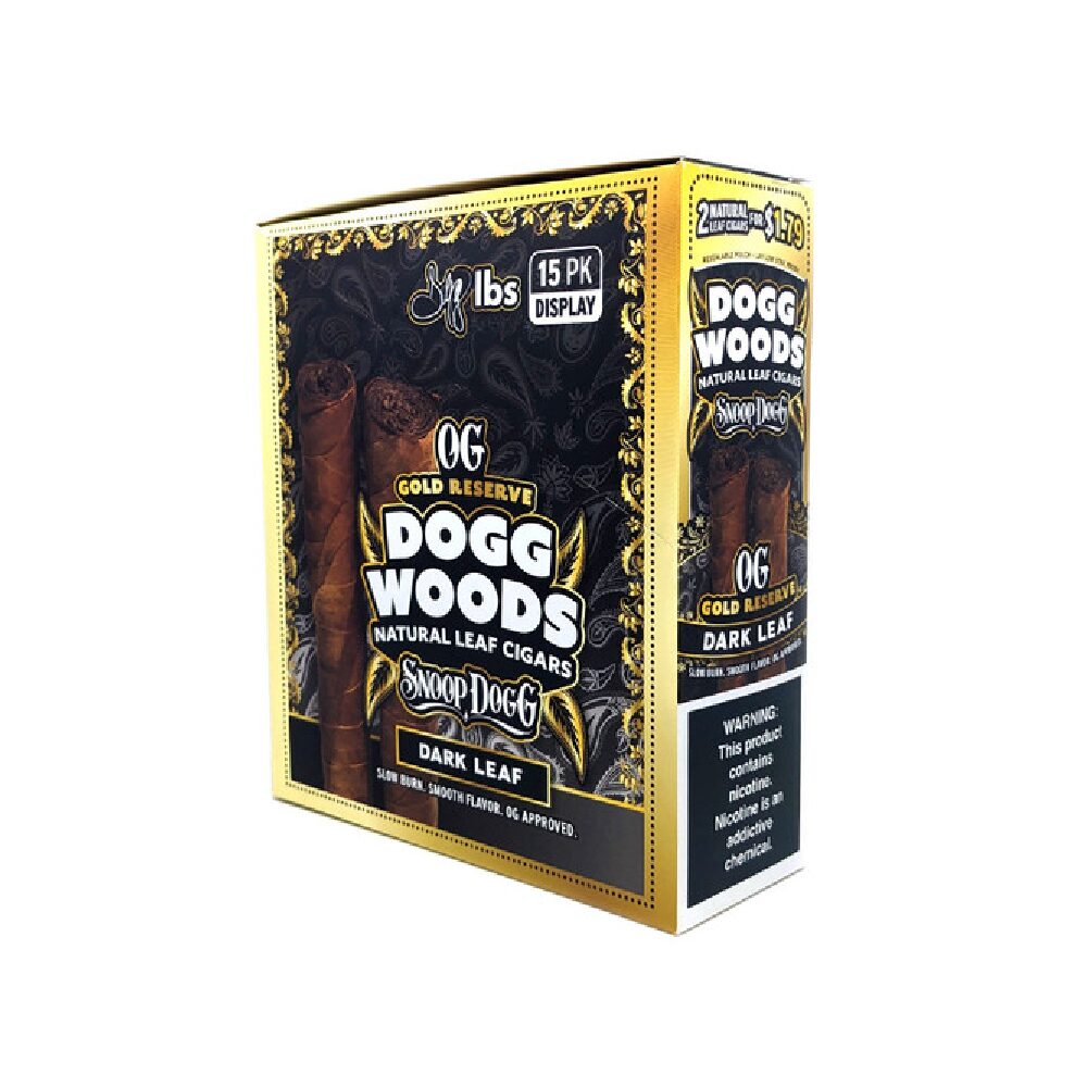 Dogg Woods (DSPLY 15pc)(Cigar)(2-Pack) OG Gold Reserve - Image 5