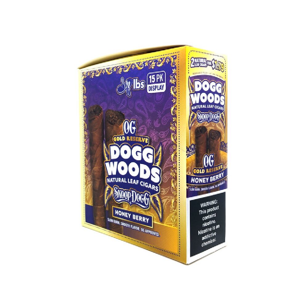 Dogg Woods (DSPLY 15pc)(Cigar)(2-Pack) OG Gold Reserve - Image 2