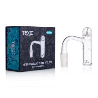 MKGlass (Banger) TXQB4 Toxic Quartz 14MM 90° Auto Tornado Fully Welded Quartz Banger Set
