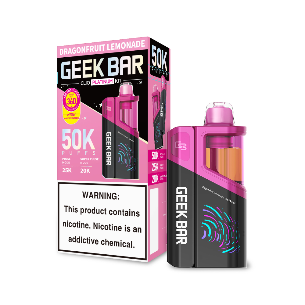 Geek Bar Clio Platinum (Dispo KIT)(50000Puff)(16mL) Dispo + Power Dock - MOQ 5 - Image 6