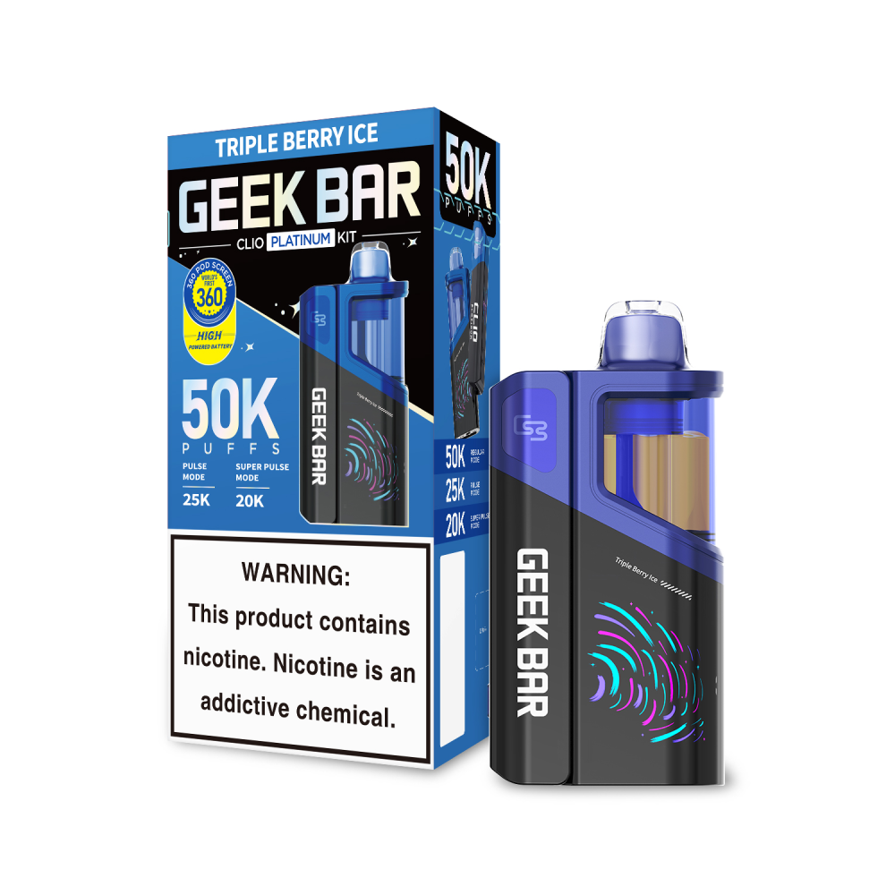 Geek Bar Clio Platinum (Dispo KIT)(50000Puff)(16mL) Dispo + Power Dock - MOQ 5 - Image 4