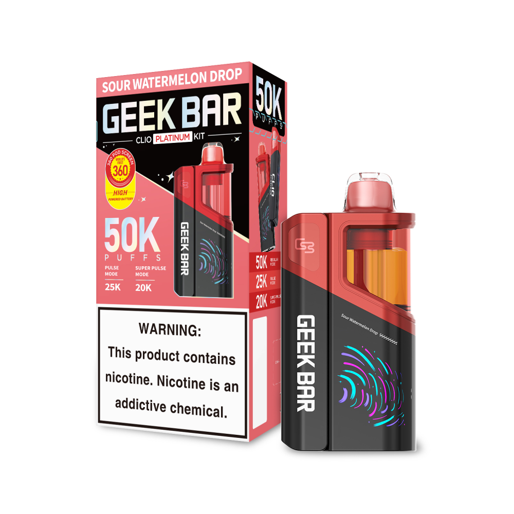 Geek Bar Clio Platinum (Dispo KIT)(50000Puff)(16mL) Dispo + Power Dock - MOQ 5 - Image 2