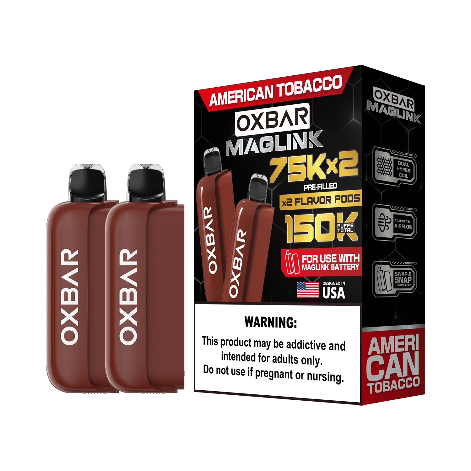 Oxbar Maglink Pods (Liq Pod) (75000)(30mL) Nixodine (2-Pack) - MOQ 5 - Image 2