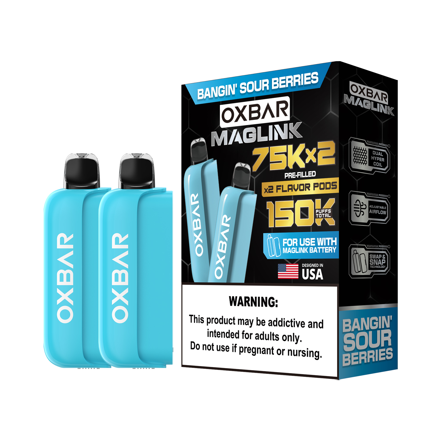 Oxbar Maglink Pods (Liq Pod) (75000)(30mL) Nixodine (2-Pack) - MOQ 5 - Image 3