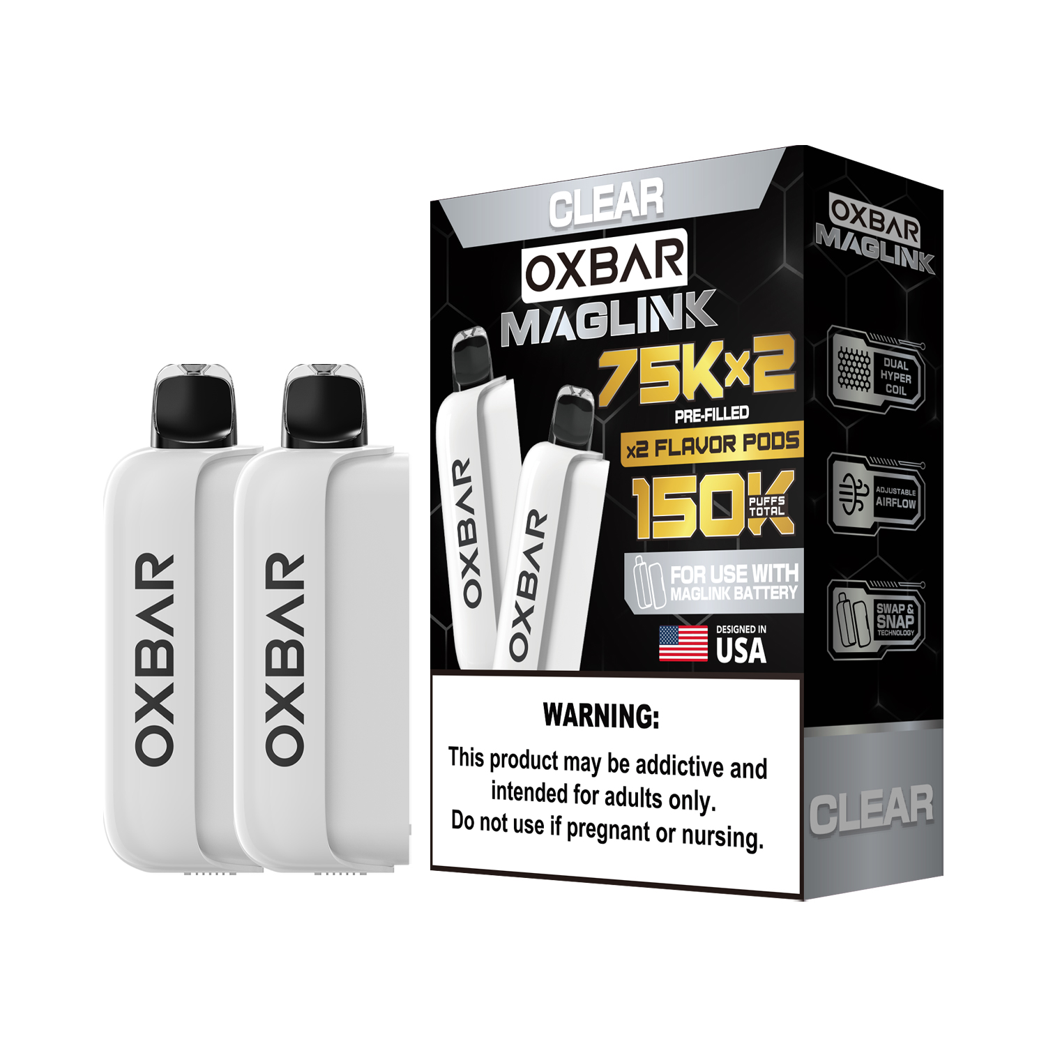 Oxbar Maglink Pods (Liq Pod) (75000)(30mL) Nixodine (2-Pack) - MOQ 5 - Image 5
