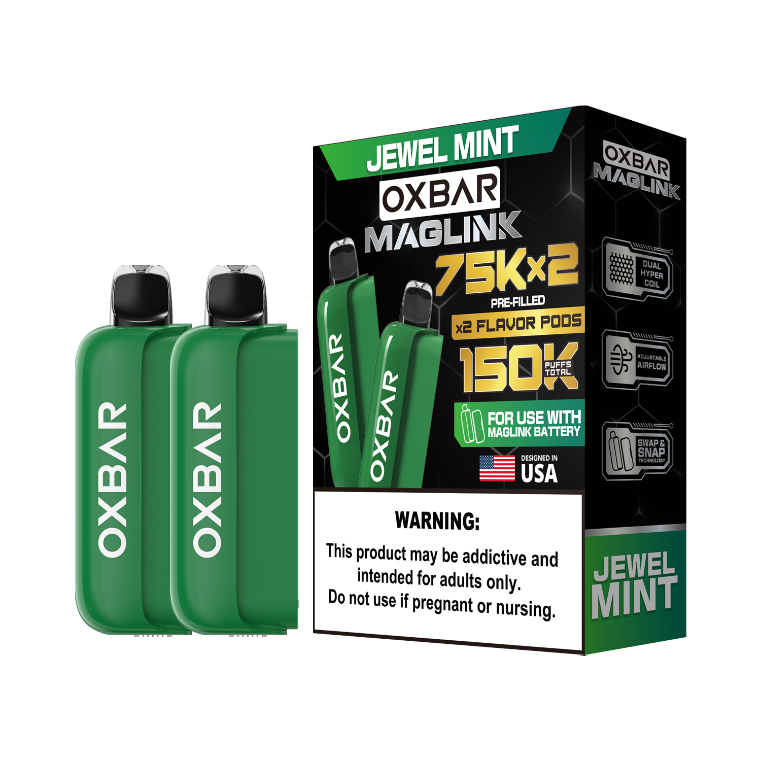 Oxbar Maglink Pods (Liq Pod) (75000)(30mL) Nixodine (2-Pack) - MOQ 5 - Image 7