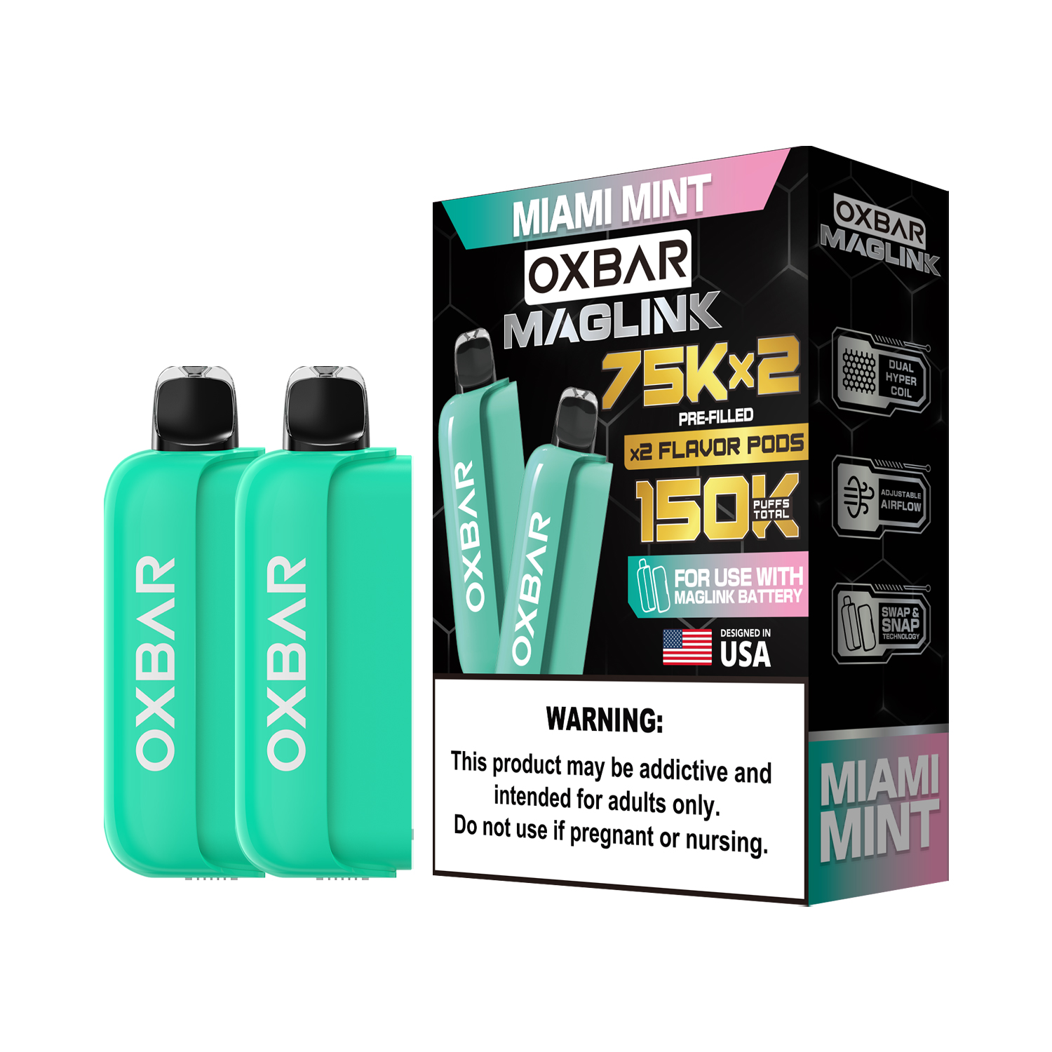 Oxbar Maglink Pods (Liq Pod) (75000)(30mL) Nixodine (2-Pack) - MOQ 5 - Image 9