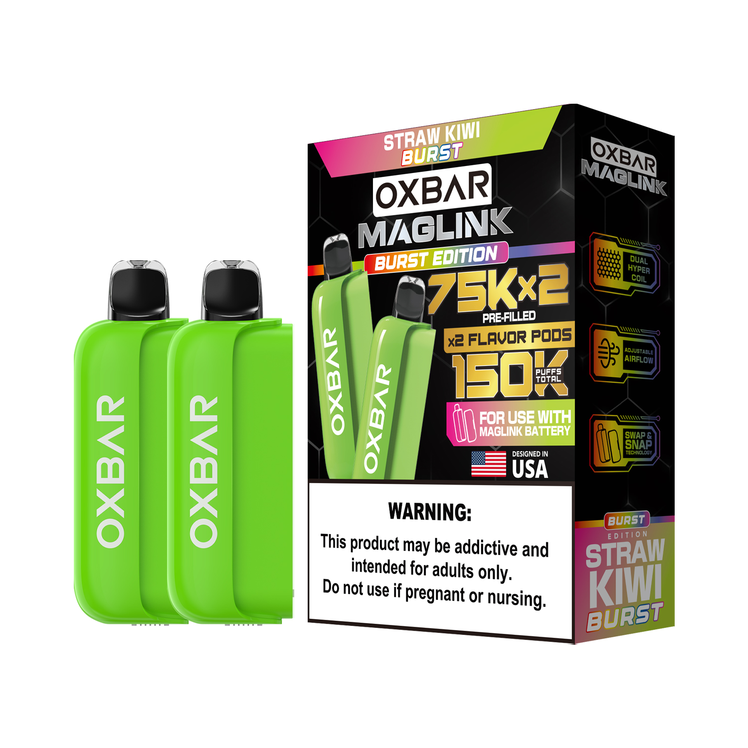 Oxbar Maglink Pods (Liq Pod) (75000)(30mL) Nixodine (2-Pack) - MOQ 5 - Image 11