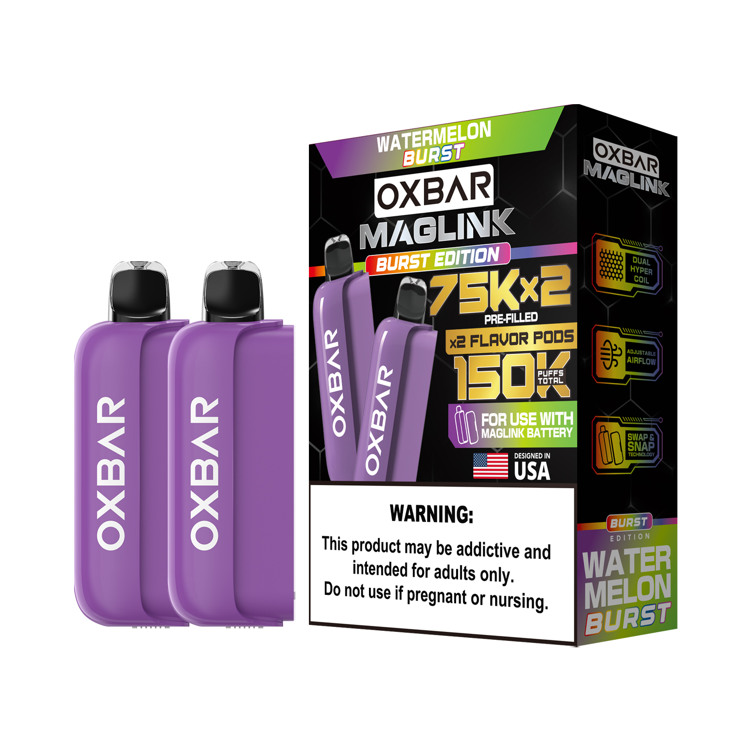 Oxbar Maglink Pods (Liq Pod) (75000)(30mL) Nixodine (2-Pack) - MOQ 5 - Image 15