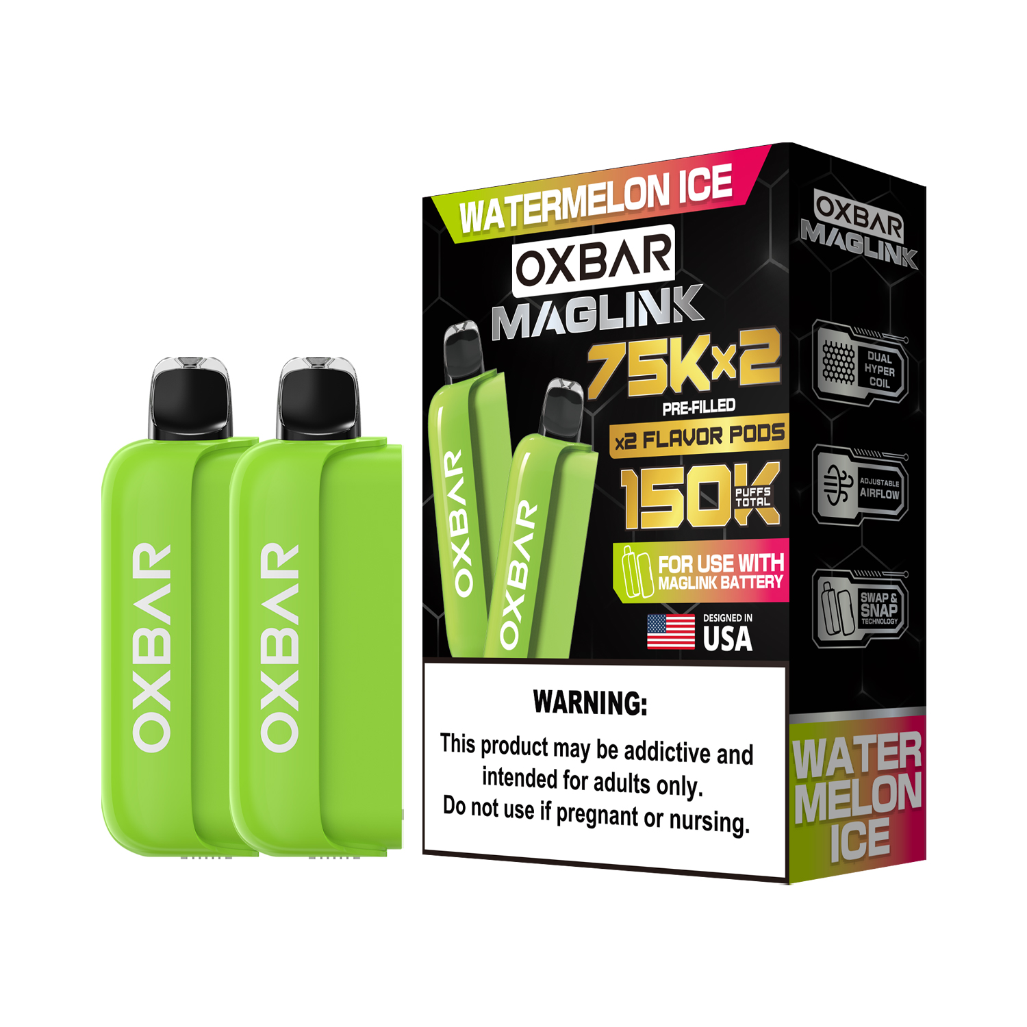 Oxbar Maglink Pods (Liq Pod) (75000)(30mL) Nixodine (2-Pack) - MOQ 5 - Image 16